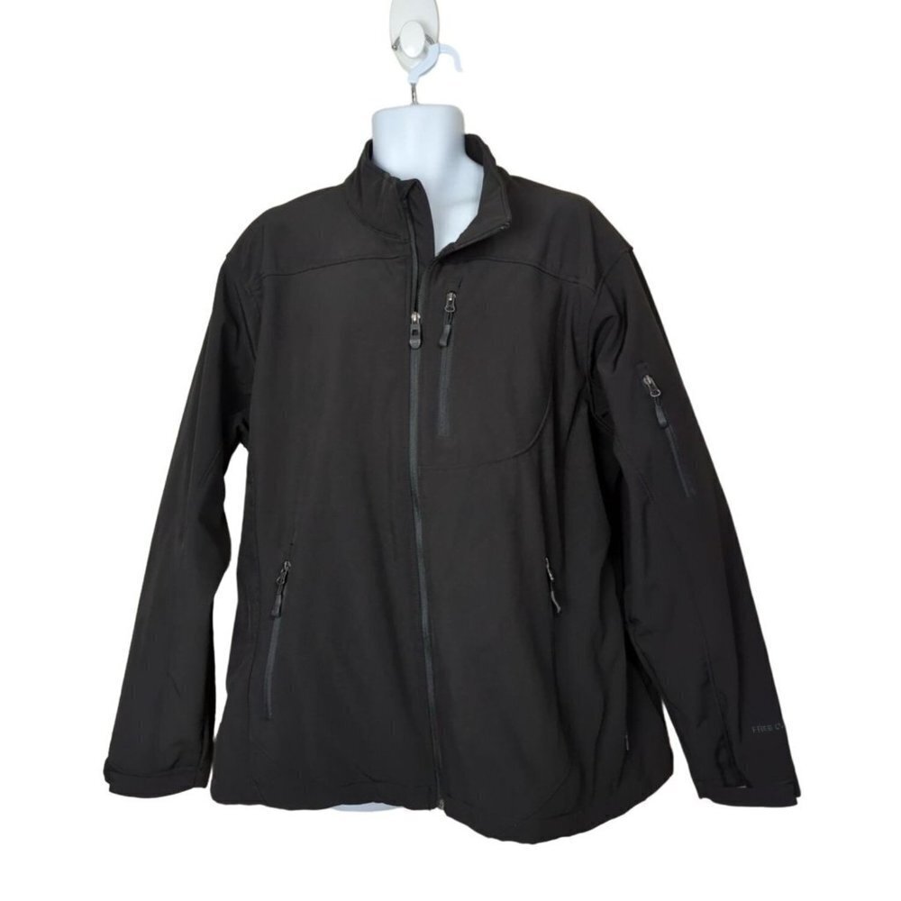 Free Country Men's Jacket Black fleece lined Size 2XL